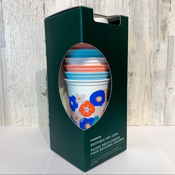 STARBUCKS 2020 EASTER REUSABLE HOT CUPS 6 PK NWT - Picture 3 of 4